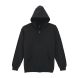 Sweat-shirt homme zippé capuche Heavy Blend™ GI18600 - Black personnalisable - Vue de face