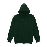 Sweat-shirt homme zippé capuche Heavy Blend™ GI18600 - Forest Green personnalisable - Vue de face
