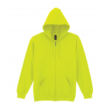 Sweat-shirt homme zippé capuche Heavy Blend™ GI18600 - Safety Yellow personnalisable - Vue de face