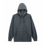 Sweat-shirt homme zippé capuche Heavy Blend™ GI18600 - Dark Heather personnalisable - Vue de face