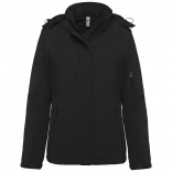 Parka softshell doublée capuche femme K651 - Black personnalisable - Vue de face