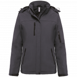 Parka softshell doublée capuche femme K651 - Titanium personnalisable - Vue de face
