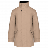 Parka doublure matelassée K677 - Beige personnalisable - Vue de face