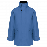 Parka doublure matelassée K677 - Light Royal Blue personnalisable - Vue de face