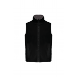 Bodywarmer doublé polaire unisexe K679 - Black / Grey personnalisable - Vue de face