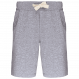 Bermuda French Terry unisexe K710 - Oxford Grey personnalisable - Vue de face