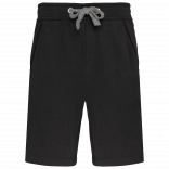 Bermuda French Terry unisexe K710 - Black personnalisable - Vue de face