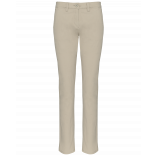 Pantalon chino femme K741 - Beige personnalisable - Vue de face