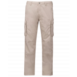 Pantalon léger multipoches homme K745 - Beige personnalisable - Vue de face