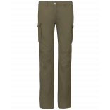Pantalon léger multipoches femme K746 - Light khaki personnalisable - Vue de face