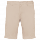 Bermuda chino homme K750 - Beige personnalisable - Vue de face