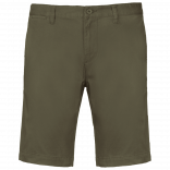 Bermuda chino homme K750 - Light khaki personnalisable - Vue de face