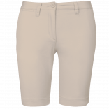 Bermuda chino femme K751 - Beige personnalisable - Vue de face