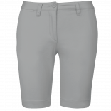Bermuda chino femme K751 - Fine Grey personnalisable - Vue de face