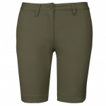 Bermuda chino femme K751 - Light khaki personnalisable - Vue de face