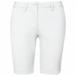 Bermuda chino femme K751 - White personnalisable - Vue de face