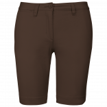 Bermuda chino femme K751 - Chocolate personnalisable - Vue de face