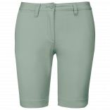 Bermuda chino femme K751 - Sage personnalisable - Vue de face