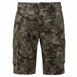Bermuda multipoches homme K754 - Olive Camouflage personnalisable - Vue de face