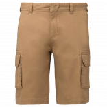 Bermuda multipoches homme K754 - Camel personnalisable - Vue de face