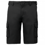Bermuda multipoches homme K754 - Black personnalisable - Vue de face