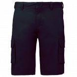 Bermuda multipoches homme K754 - Dark Navy personnalisable - Vue de face