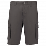 Bermuda léger multipoches homme K755 - Light Charcoal personnalisable - Vue de face