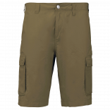 Bermuda léger multipoches homme K755 - Light khaki personnalisable - Vue de face