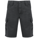 Bermuda multipoches K766 - Dark Grey personnalisable - Vue de face