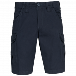 Bermuda multipoches K766 - Dark Navy personnalisable - Vue de face