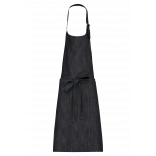 Tablier polycoton sans poche K8000 - Black Denim personnalisable - Vue de face