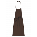 Tablier polycoton sans poche K8000 - Chocolate personnalisable - Vue de face