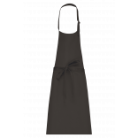 Tablier polycoton sans poche K8000 - Dark Grey personnalisable - Vue de face