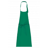 Tablier polycoton sans poche K8000 - Kelly Green personnalisable - Vue de face