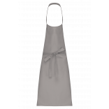 Tablier polycoton sans poche K8000 - Light Grey personnalisable - Vue de face