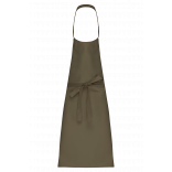 Tablier polycoton sans poche K8000 - Light khaki personnalisable - Vue de face