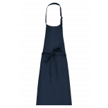 Tablier polycoton sans poche K8000 - Navy personnalisable - Vue de face