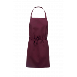 Tablier polycoton léger K8001 - Wine personnalisable - Vue de face
