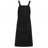 Tablier coton Bio K8002 - Black personnalisable - Vue de face