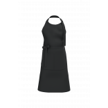 Tablier avec poche en coton Bio K8007 - Black personnalisable - Vue de face