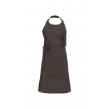 Tablier avec poche en coton Bio K8007 - Chocolate personnalisable - Vue de face