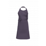 Tablier avec poche en coton Bio K8007 - Deep Plum personnalisable - Vue de face