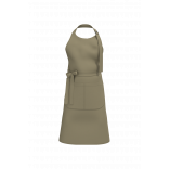 Tablier avec poche en coton Bio K8007 - Light Olive Green personnalisable - Vue de face