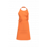 Tablier avec poche en coton Bio K8007 - Light Orange personnalisable - Vue de face