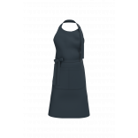 Tablier avec poche en coton Bio K8007 - Navy personnalisable - Vue de face