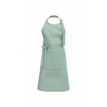 Tablier avec poche en coton Bio K8007 - Sage personnalisable - Vue de face