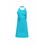 Tablier avec poche en coton Bio K8007 - Sea Turquoise personnalisable - Vue de face
