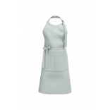 Tablier avec poche en coton Bio K8007 - Snow Grey personnalisable - Vue de face