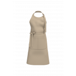 Tablier avec poche en coton Bio K8007 - Wet Sand personnalisable - Vue de face