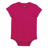 Body manches courtes bébé K831 - Fuchsia personnalisable - Vue de face